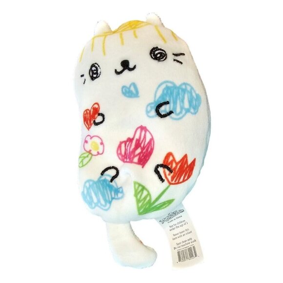 Cats vs Pickles Other - Cats Vs Pickles Mr Scribbles #249 Soft Plush Gold Series Limited Release White